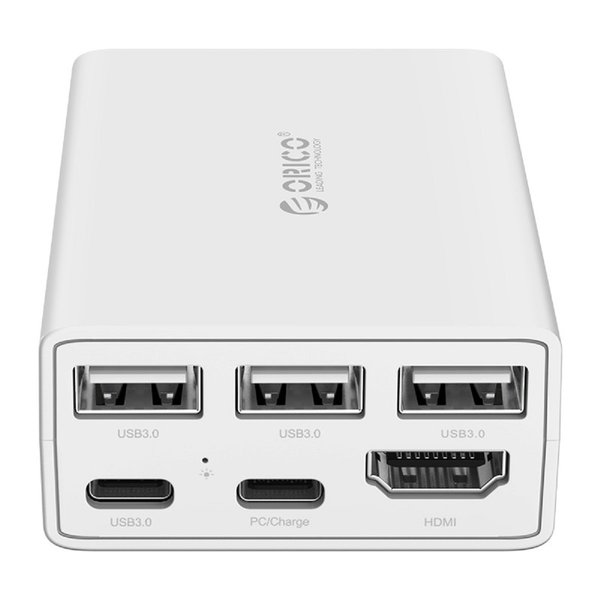 Orico USB-C 40W stroomadapter / docking station met USB-C Power Delivery, 4K HDMI en USB 3.0 poorten