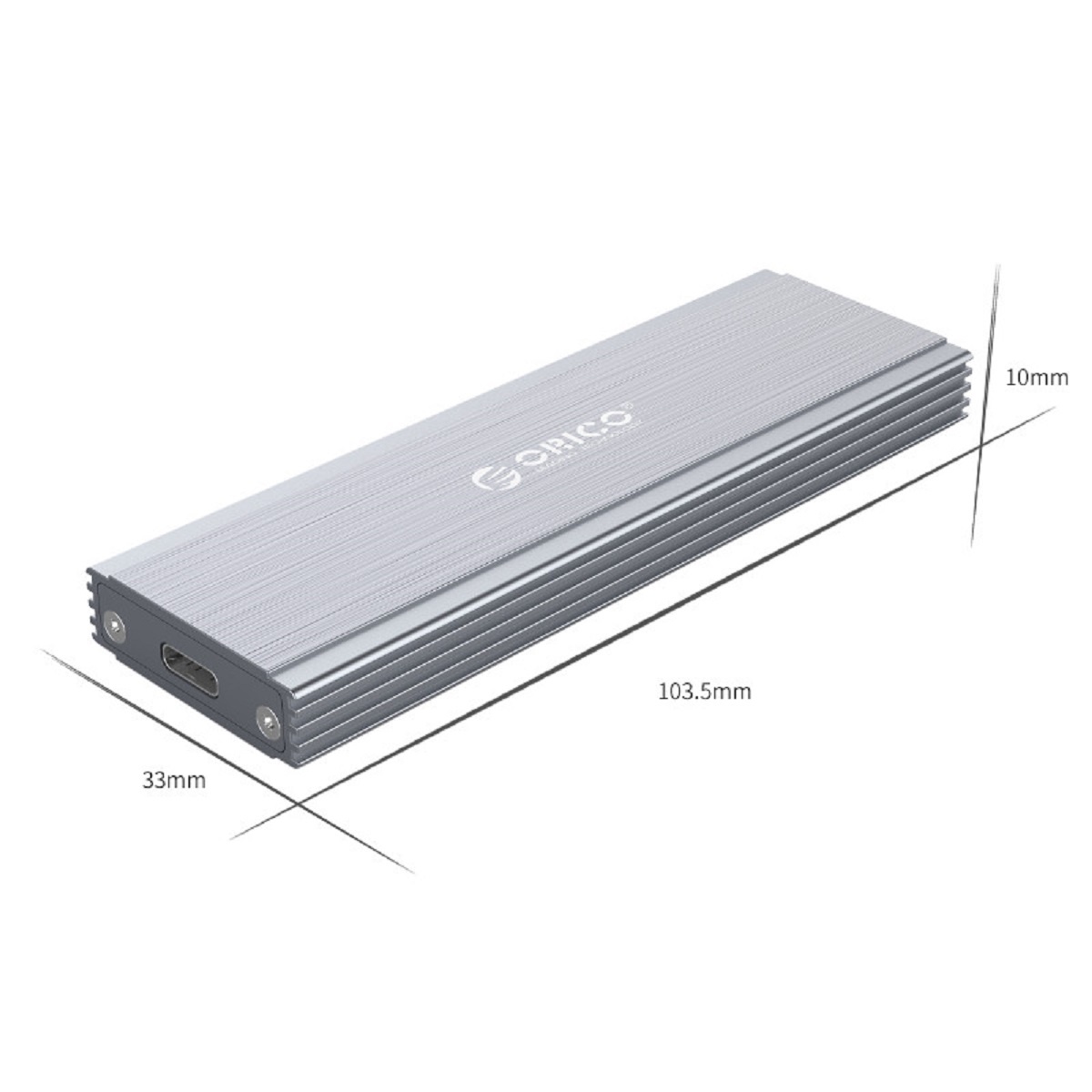 ORICO-Boîtier SSD M.2 NVcloser, 20Gbps, avec refroidissement intégré, mis à  niveau, en aluminium, type