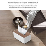 Orico Porte-boîte à mouchoirs aspect bois - Durable - Blanc / bois