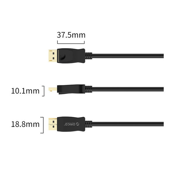 Orico DisplayPort to DisplayPort cable 1 meter - 4K @ 60Hz