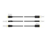 Orico DisplayPort to HDMI cable 1 meter - black