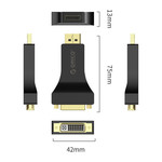 Orico Adaptateur DisplayPort mâle vers DVI-I femelle - 1920 x 1200P @ 60Hz - noir