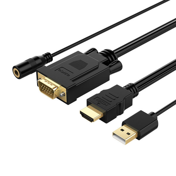 Orico Orico HDMI-zu-VGA-Kabel mit Audio-Unterstützung - 1920 x 1080 bei 60 Hz - 3 MB