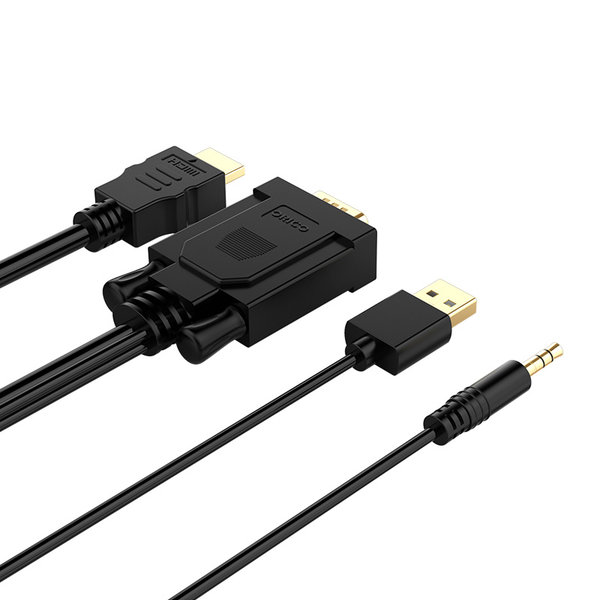 Orico Câble Orico VGA vers HDMI avec prise en charge audio - 1920 x 1080 à 60 Hz - 3M