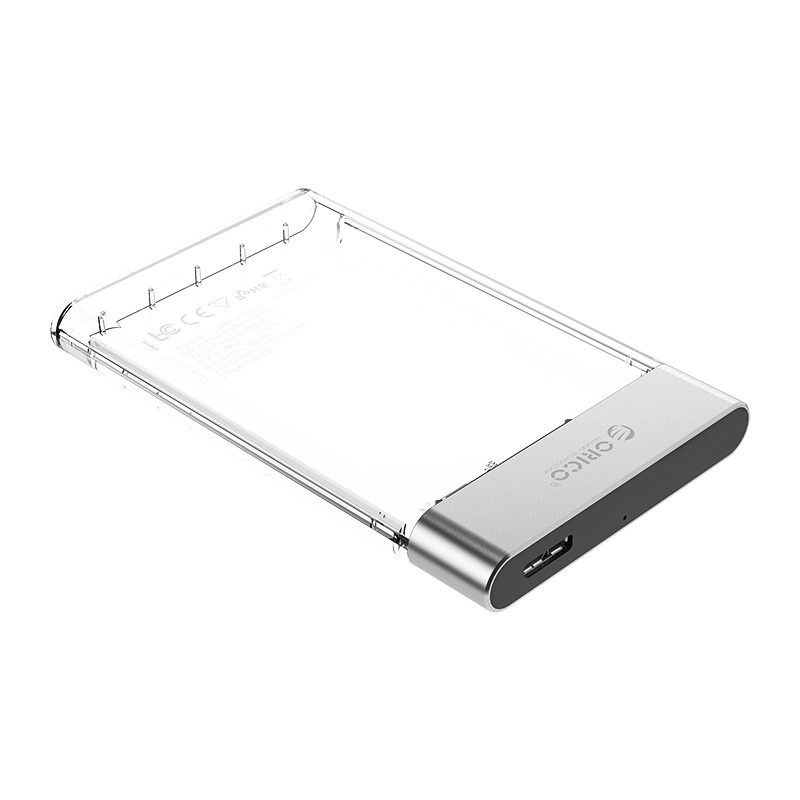Zoll Orico und 2,5 transparent Aluminium - Kunststoff Festplatte -