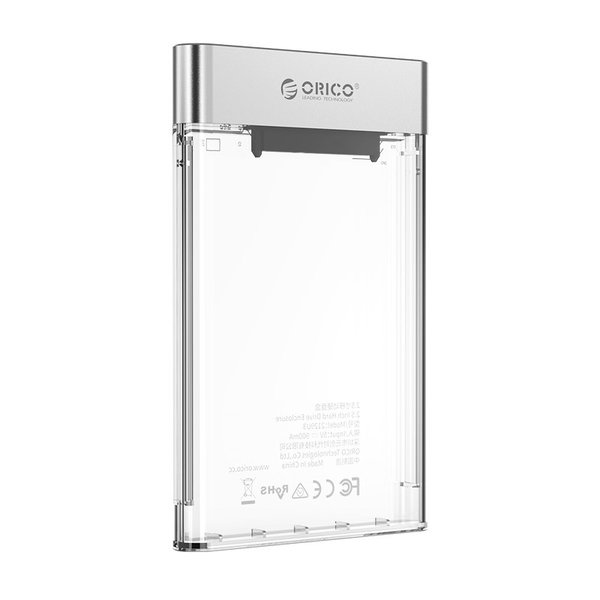 Orico Hard Disk Drive 2.5 inch transparent - plastic and aluminum