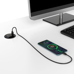 Orico Inbouw-hub voor bureau - 2x USB3.0, 1x USB-C, 2x audio - zwart