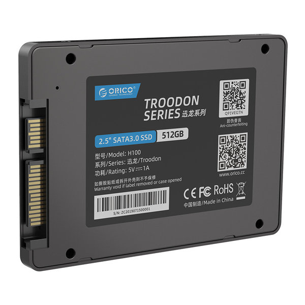 Orico 2.5 inch internal SSD 512GB - Troodon series - 3D NAND flash - Sky gray