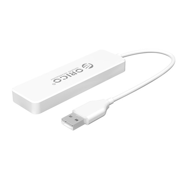 Orico USB 2.0 Hub met 4 USB A poorten - extra dun - wit