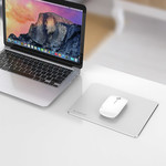 Ultrathin XXL aluminum mouse pad - 2mm thick - 30x25 cm - silver