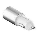 Orico Autoladegerät mit USB-C- und USB-A-Anschlüssen - Aluminium - 12V / 24V - 5V-3.1A - Silber