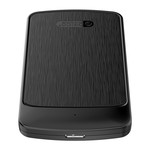 2.5 inch hard disk enclosure with sliding cover - brushed black