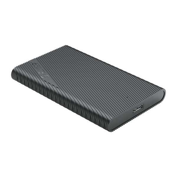 2.5 inch portable hard disk enclosure - unique design - black