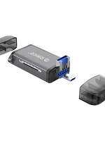 Lecteur de cartes 6 en 1 - USB 3.0 - Gris