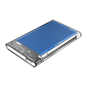 2.5 inch hard disk enclosure - transparent / blue