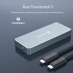 Thunderbolt 3 ™ NVME M.2 SSD Enclosure - 40Gbps - USB-C - Sky Gray