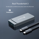 Thunderbolt 3 ™ NVME M.2 SSD-Gehäuse - USB-C - 40 Gbit / s - Sky Grey