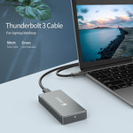 Boîtier SSD Thunderbolt 3 ™ NVME M.2 - USB-C - 40 Gbit / s - Gris ciel