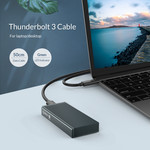 Thunderbolt ™ 3 NVMe M.2 SSD-Aluminiumgehäuse - 40 Gbit / s - Einzigartiges Design - Himmelgrau