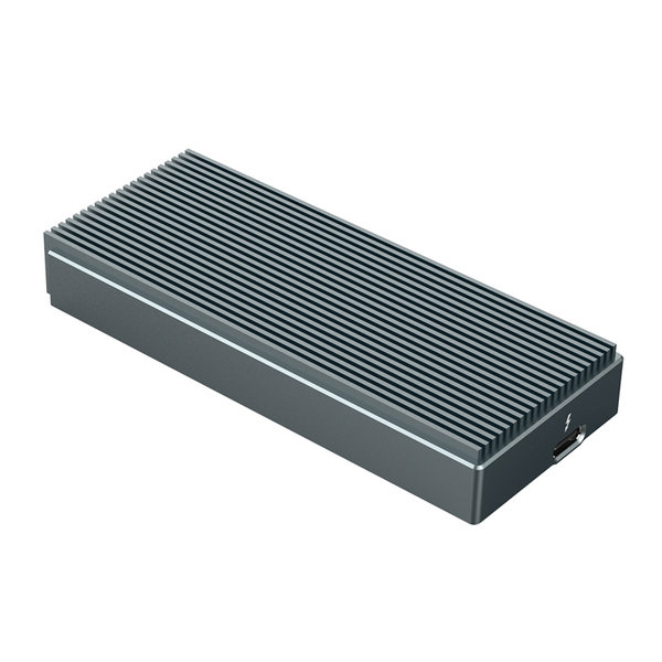 Thunderbolt™ 3 NVMe M.2 SSD aluminium behuizing – 40Gbps - uniek design - Sky Grey