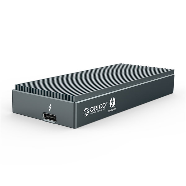 Boîtier en aluminium SSD Thunderbolt ™ 3 NVMe M.2 - 40 Gbit / s - Design unique - Gris ciel