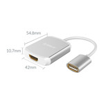 Orico Aluminium HDMI Adapter für iPhone und iPad - 1080P @ 60Hz - Silber