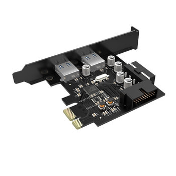 PCIe card - 2x USB 3.0 - 5Gbps SuperSpeed - Black