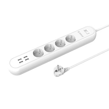 Power strip with 4 outlets and 4 USB charging ports