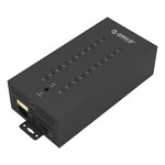 Orico Hub industriel en acier avec 20 ports USB - 150W - chargement et transfert de données - noir