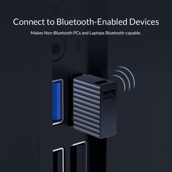 Bluetooth 5.0 + BR / + EDR adapter - bereik van 20M - Zwart