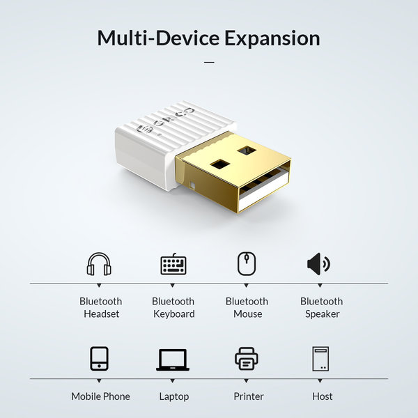 Adaptateur Bluetooth 5.0 + BR / EDR - Portée 20M - Son clair - Orico