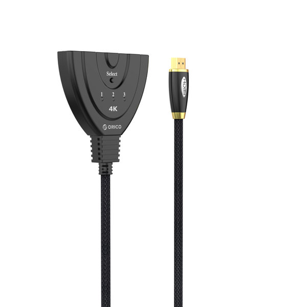 Orico HDMI 2.0-Schalter - 1 bis 3 Geräte - 4K bei 60 Hz