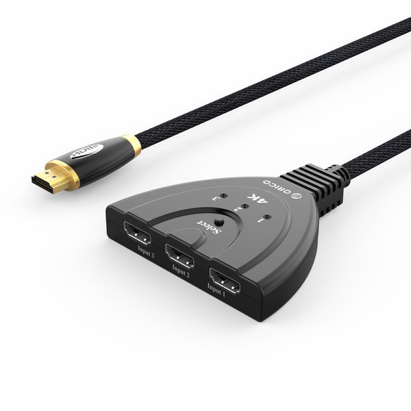 Orico Commutateur HDMI 2.0 - 1 à 3 appareils - 4K @ 60Hz