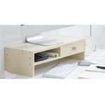 Monitor stand with drawer and storage compartment - 50x20cm