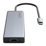Hub USB-C 5-en-1 avec 3x USB 3.0, HDMI 4K et Power Delivery - Gris Ciel