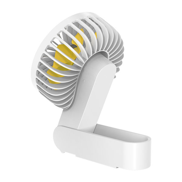 Ventilateur Rechargeable & Pliable - 3 Modes - 2000mAh - Blanc