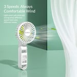 Ventilateur Rechargeable & Pliable - 3 Modes - 2000mAh - Blanc