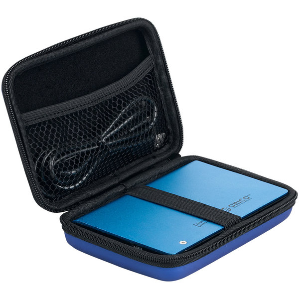 Protective case for portable 2.5 inch hard drive - Blue