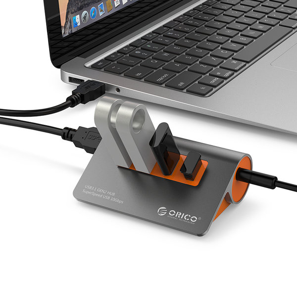 Aluminium USB 3.1 Gen 2 hub - 4 poorten - 10Gbps high-speed