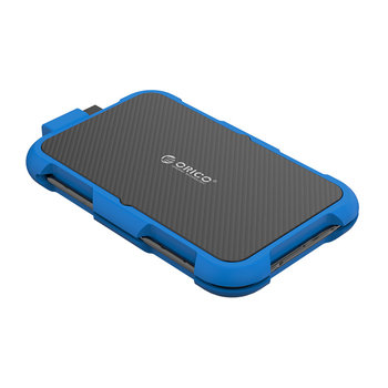 2.5 inch hard drive enclosure - triple protection - blue
