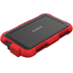 2.5 inch hard drive enclosure - triple protection - red