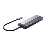 Hub USB-C 5-en-1 - 4x USB 3.0 - 1x USB-C Power Delivery - Gris