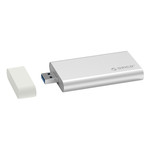 Aluminium mSATA behuizing - USB 3.0 - zilver