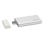 Aluminium-mSATA-Gehäuse - USB 3.0 - silber