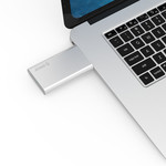 Aluminum mSATA housing - USB 3.0 - silver