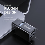 Mini-USB-Hub mit 3 USB-A-Anschlüssen - 5 Gbit/s - Plug and Play - Schwarz