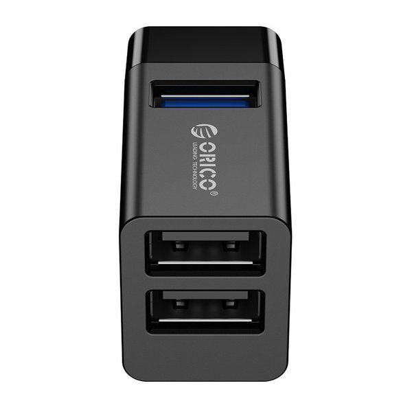 Mini hub USB avec 3 ports USB-A - 5Gbps - Plug and Play - Noir