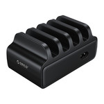Multi Charger charging station with 4 charging ports - 30W - Black