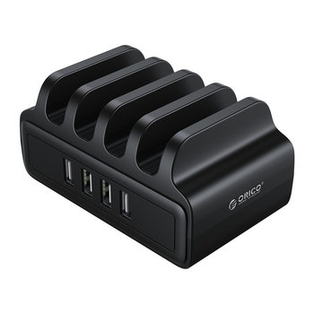 Multi Charger charging station with 4 charging ports - 30W - Black