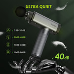 Wireless massage gun - 30 speeds - 2600mAh - 6 massage attachments - black